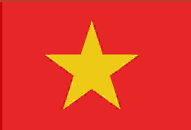 Red with a yellow star in the centre.