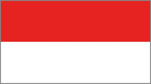 Flag of Indonesia: red upper half and white lower half.